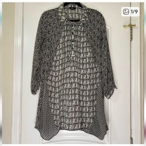 Tolani Anthropologie Tunic Top 100% Silk Size L